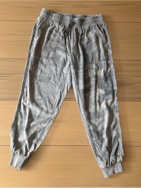 Splendid Unisex Cargo Jogger Pants Gray Camouflage Drawstring Size L